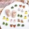 30Pcs Adorable Snowman Santa Claus Resin Nail Charms Cartoon Creative Colorful Christmas Series Nail Art Decorations Diy Nails