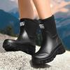 Fashionable Rain Boots for Women Thick Soles Versatile Korean Version Non-slip Wear-resistant, Casual Adult Outdoor Rubber Shoes