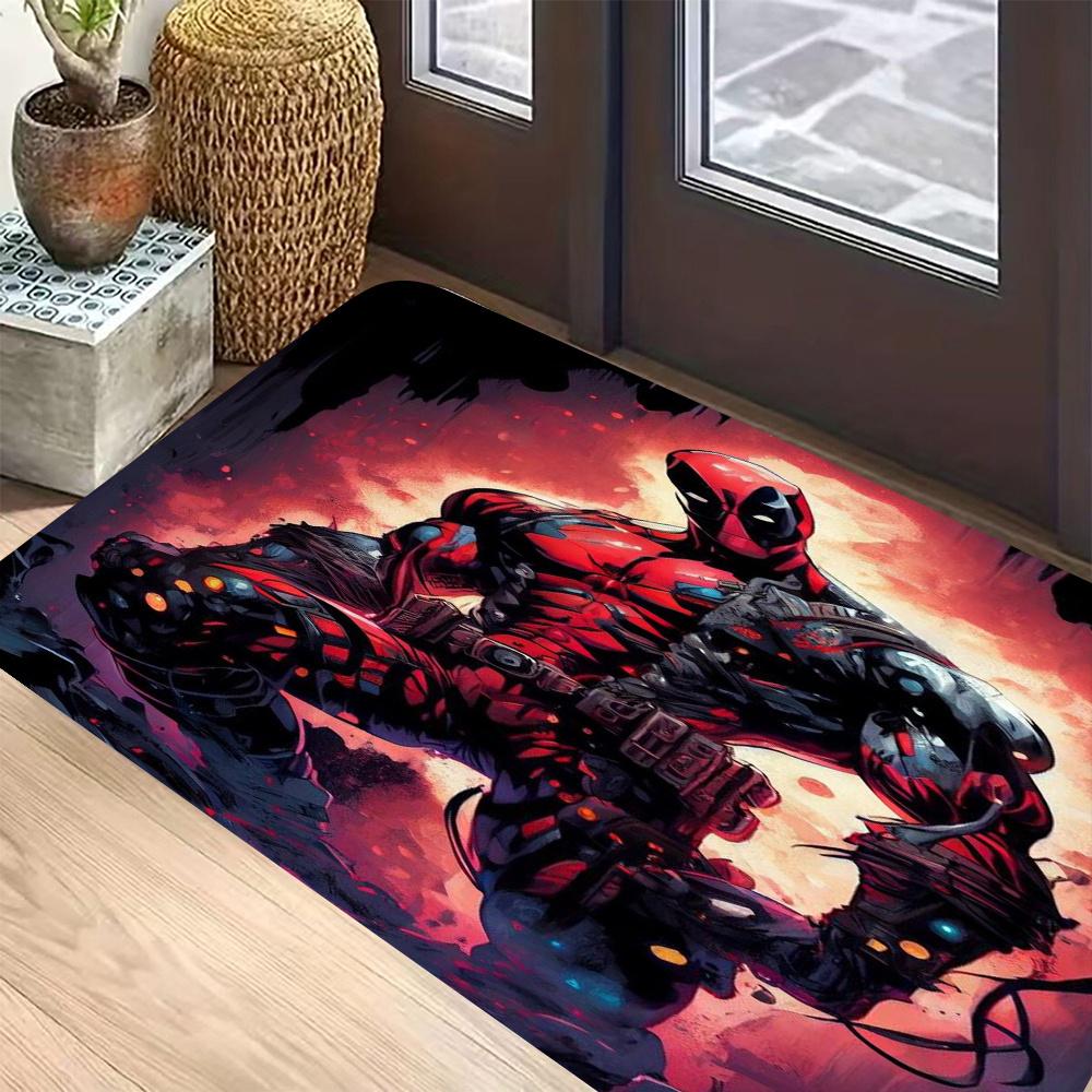 1 шт. Коврик для двери Marvel Deadpool, коврик для пола в тематике супергероев для домашнего декора, идеальный подарок на День святого Валентина, день рождения, Рождество