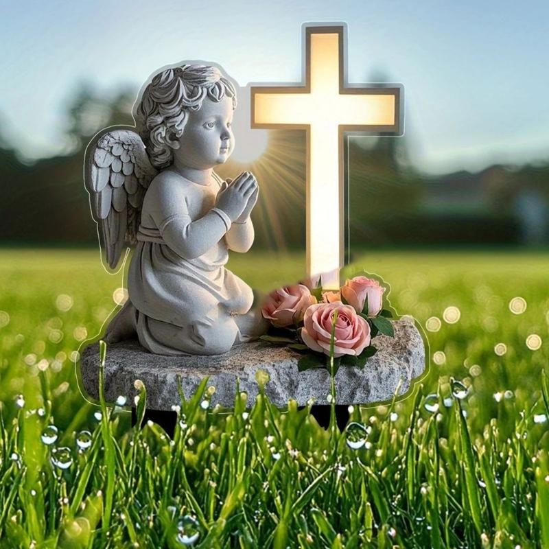Durable Acrylic Cemetery Garden Decoration Stake Weather Resistant For Memorials Landscaping And Outdoor Ornaments Use