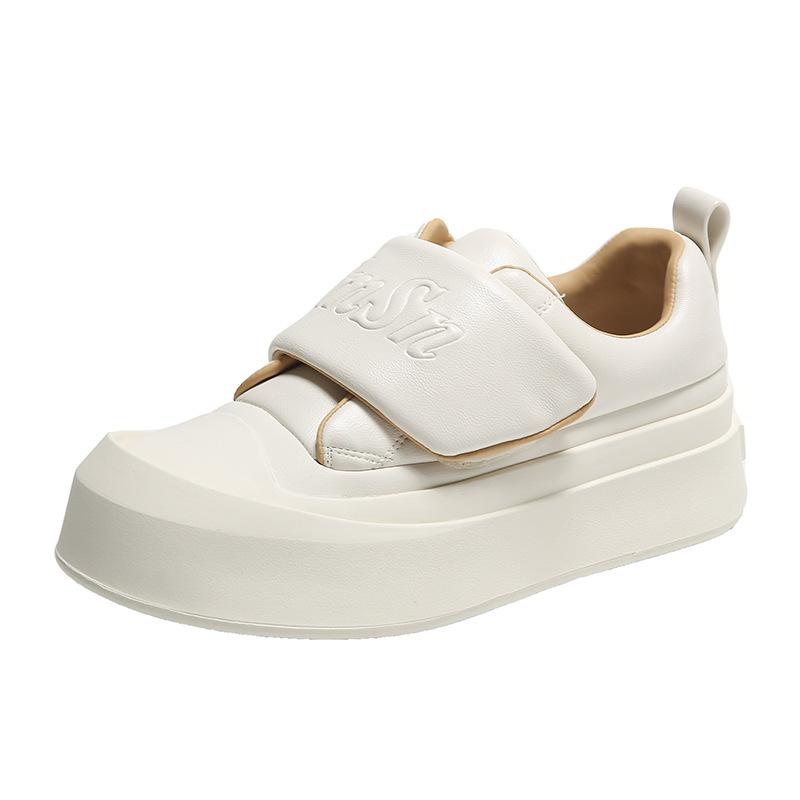 Модные и универсальные женские спортивные туфли на плоской подошве, уменьшающие возраст, весенние новые повседневные туфли на толстой подошве с пряжкой в стиле ретро для скейтбординга