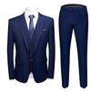 Men's Korean Style Slim Fit Wedding Tuxedo Three-Piece Suit