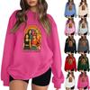 Women's Fashionable And Casual Long Sleeve Round Neck Printed Sweatshirt