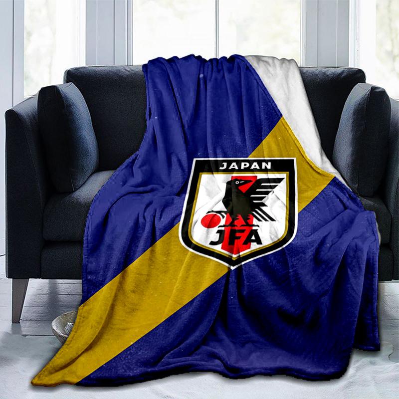 Japan Football Association Emblem Blanket Suitable for Sofas, Beds, Offices, And Camping - Perfect Gift for Halloween Christmas