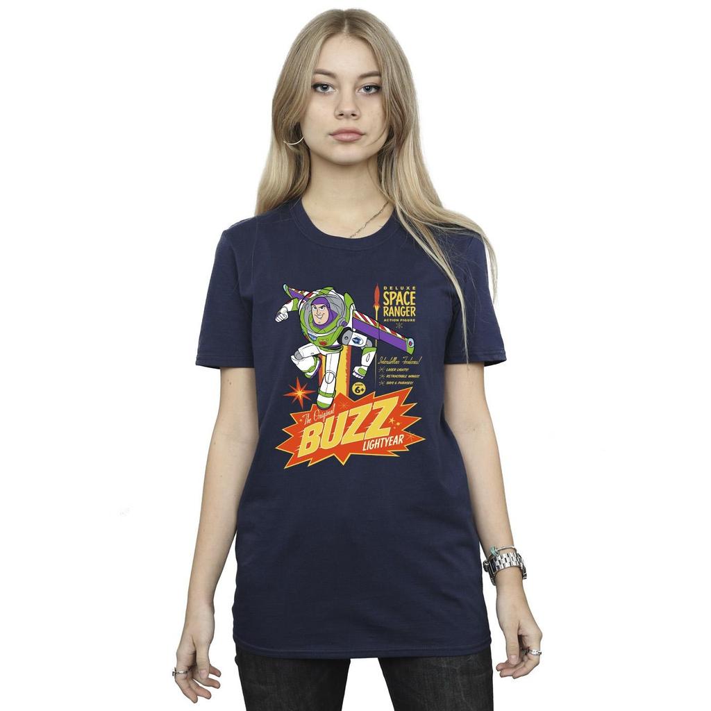 Disney Womens/Ladies Toy Story Buzz Lightyear Space Cotton Boyfriend T-Shirt