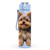 1PC Brown Black Yorkie Puppy Portrait 750ml Color Plastic Sports Water Bottle Leakproof Flip Straw Lid Suitable for Sports Office Home Use