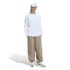 КОМПЛЕКТ WH769 XL [Adidas] Мужская футболка с длинным рукавом 3 полоски Белый/Кремовый (HY7960)