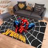 3D-Printed Cartoon Spider-Man Rug — Ideal for Home Decor (Bedroom, Living Room, etc.); Fluffy Square Carpet, Soft Area Rug, and