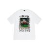 Stussy X Denim Tears Осень/Зима 2022 Полосатый узор Печатный Повседневный С круглым вырезом Короткий рукав Американский Винтаж Футболка Унисекс Топы 3903832