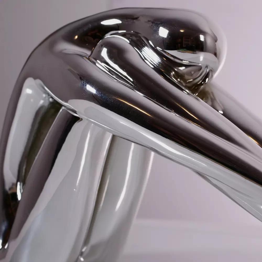 Silver Decorative Figurine Glamour Gloss - length 31cm
