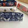 Flower Korean Style Pen Bag Print Cloth Stationery Bag Fashion Embroidered Pencil Case  Student