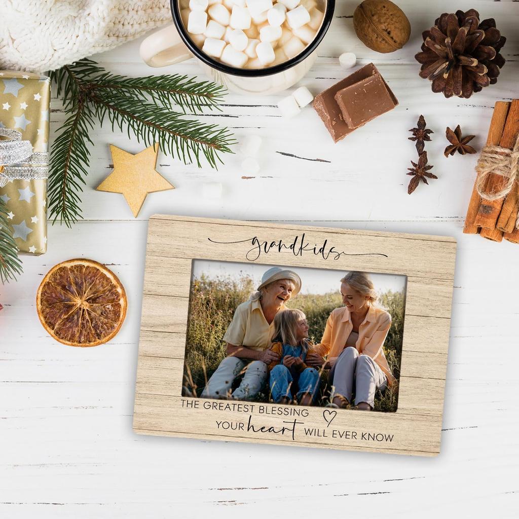Grandkid Gifts Picture Frame 4x6, Appreciation Grandchildren Picture Photo Frames for Desk Tabletop Decor, Frame from Grandchildren for Grandma