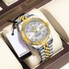 Brand Luxury Men's Watch New Business Quartz Watch Man Diamond Calendar Clock