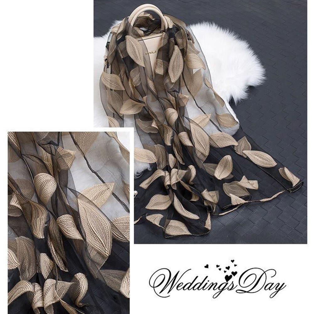 Soft Silk Scarf Organza Gauze Sheer Wrap Summer Shawls Women