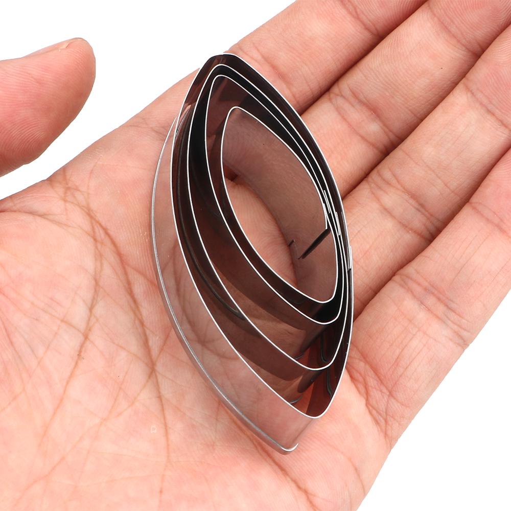 Набор формочек для лепестков водяной лилии, 4 шт./компл., инструмент для выпечки десертов, HILIFE, форма для украшения торта из помадки, нержавеющая сталь