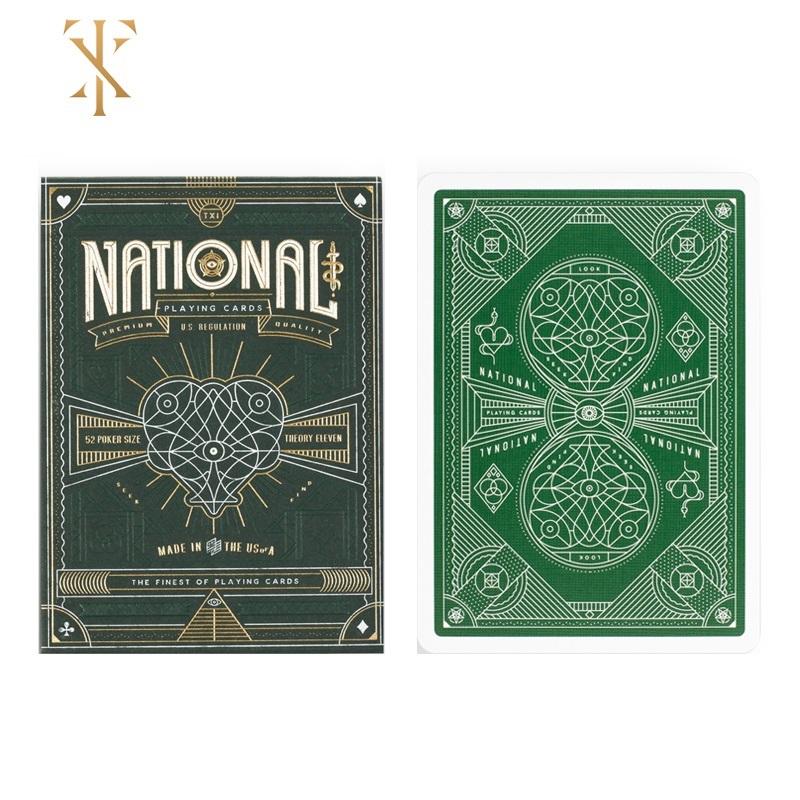 Theory11 National Playing Cards Green/Black Bicycle Deck Card Games Magic Tricks