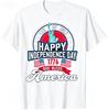 Statue Of Liberty 4th Of July Graphic Cotton Tshirt Patriotic God Bless America Holiday Casual Tee