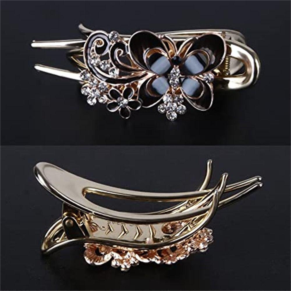 Headwear Alligator Hair Clip Crystal Flower Hairpin Hair Accessories Rhinestone Butterfly Hair Claw