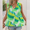 YYFS Women's Fashion Casual Summer Spring Plant Print Sleeveless V-Neck Blouses & Shirts