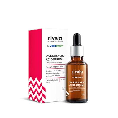 Rivela Dermascience 2% Салициловая кислота Сыворотка для лица 30 мл Упаковка 1 Для акне Контроль жирности Черные точки