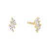 ANIA HAIE Gold Triple Marquise 925 Silver Stud Earrings E063-01G