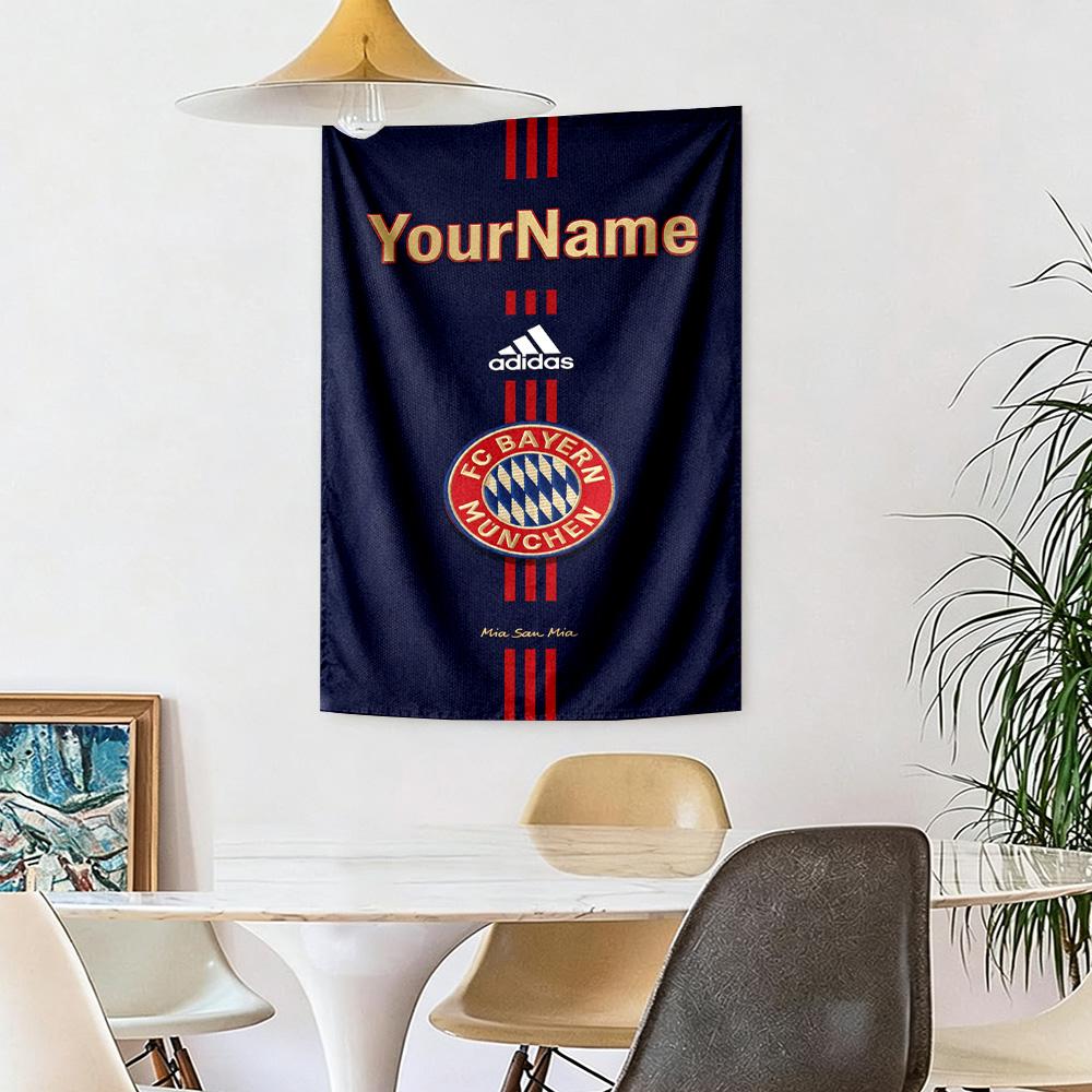 Bayern Munich Custom Your Name Wall Decor Tapestry Art For Pet Memorial Birthdaywedding Party Backdrop Family Gift