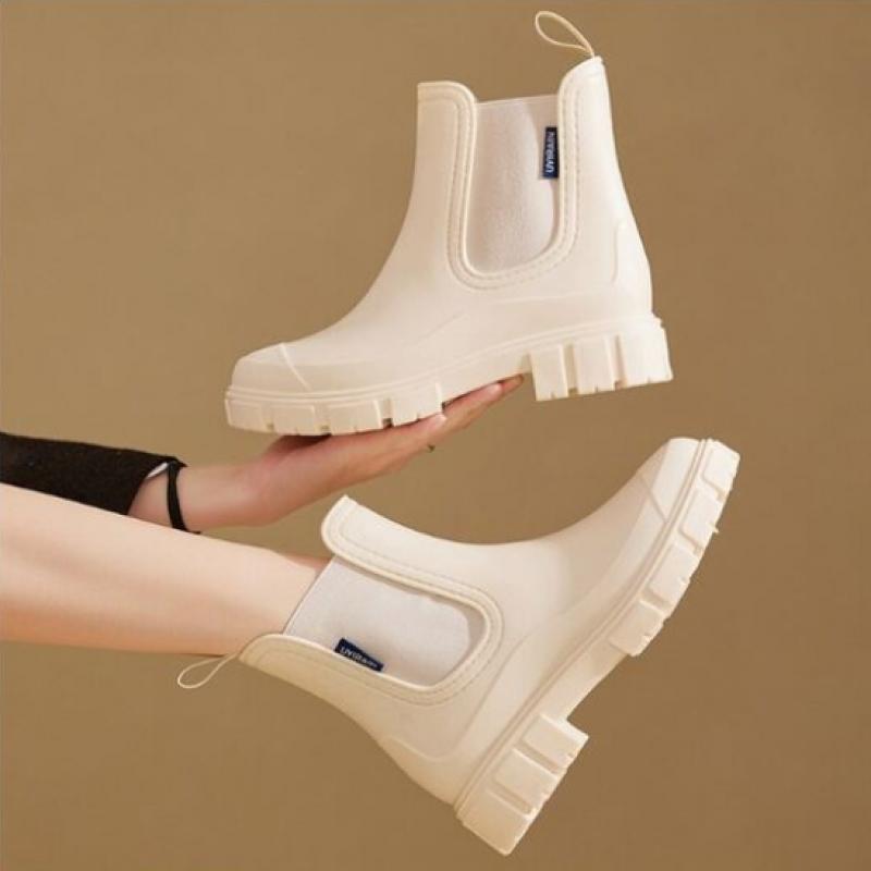 New Arrivals Open Run Waterproof Summer Short Ankle Women Black Rain Boots
