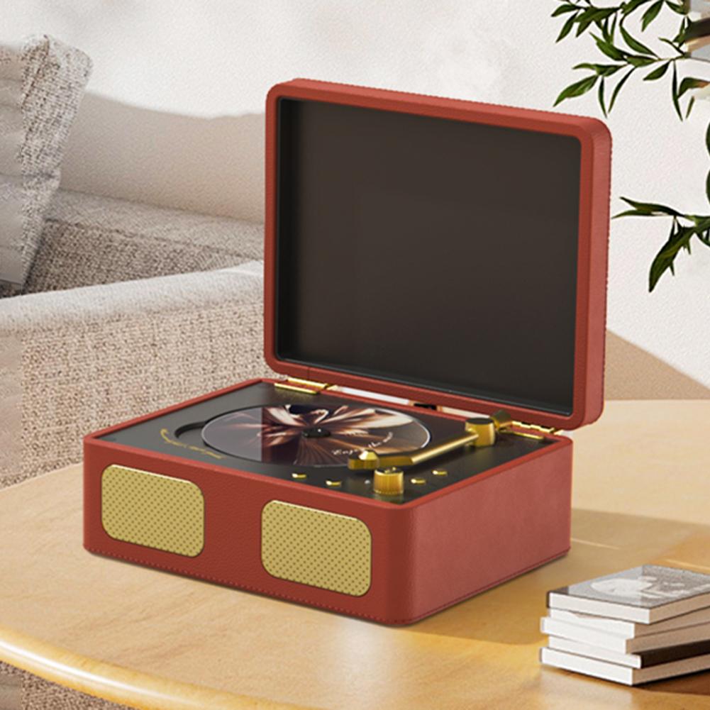 Ретро CD-плеер 3,5 мм AUX Bluetooth-совместимый 5.4 Портативный CD-плеер с пультом дистанционного управления Беспроводной CD-плеер для меломана