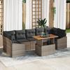 VidaXL 8-piece Garden Sofa Set with Grey Cushions 3358540