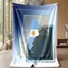 Argentina Football Printed Flannel Blanket Skin Friendly Warm Decorative Throw for Indoor Couch Bed Daily Use