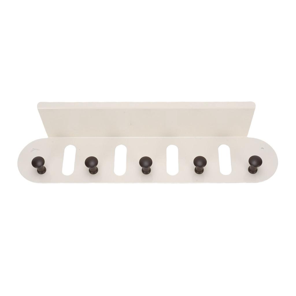 Entryway Shelf with Hooks Storage Living Room Bedroom Wall Mount for Coat Bag Hat Hanging