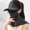 Маска-балаклава для защиты лица от солнца Gini Women's UV Protection Летняя Ледяная шелковая Маска-шлем для езды на велосипеде Защита шеи Интегрированная