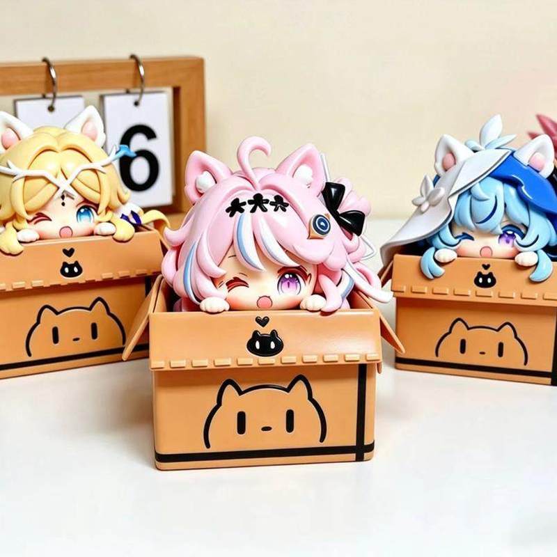 Wuthering Waves Shorekeeper Catixia Dania Cute Nekomimi Anime Figure Kawaii Cat Ear Figurine Desktop Ornament Collectible Gift