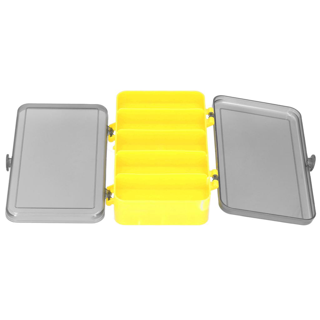 Коробка для рыболовных приманок Реверсивный кейс для приманок Двусторонняя пластиковая коробка-органайзер для хранения наживки Желтый