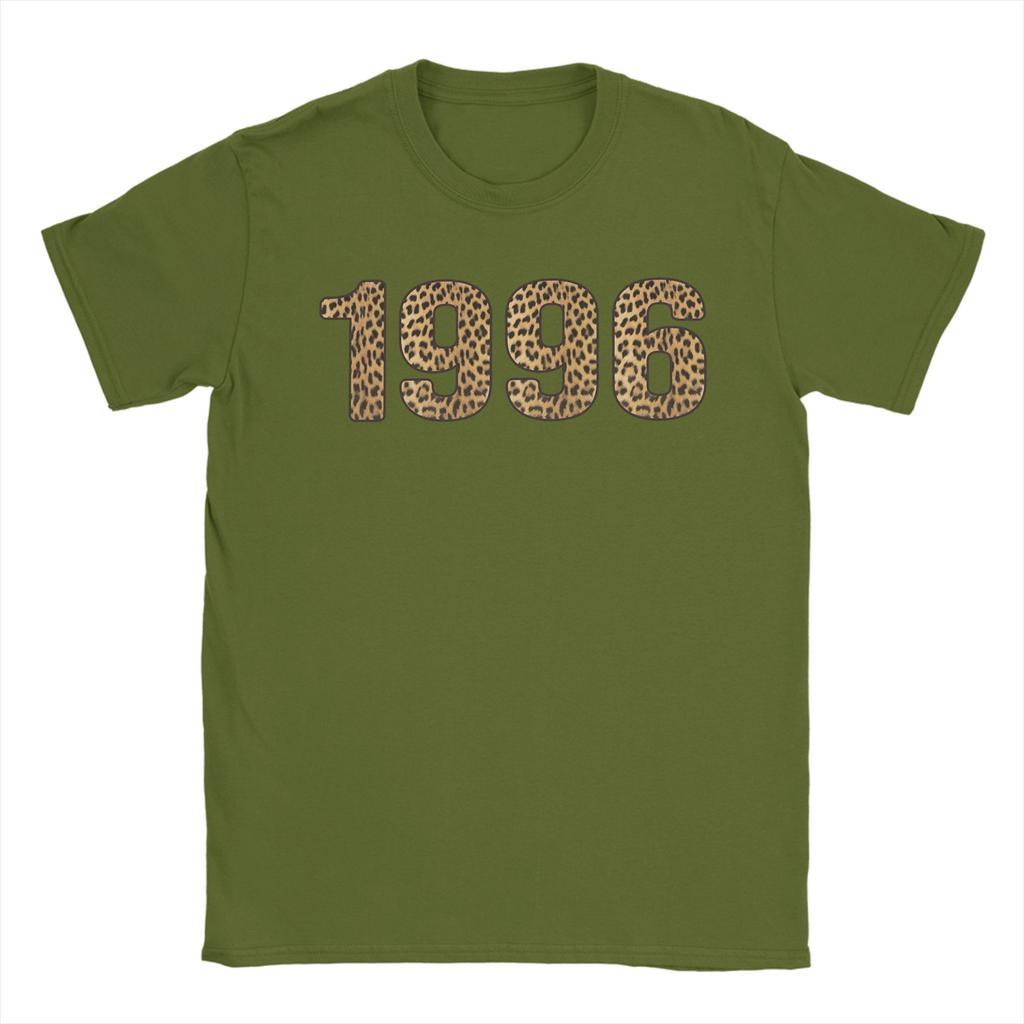 Unisexs TShirt 1996 Leopard Print 30th Birthday 30 Years Old Casual Cotton Tees Short Sleeve T Shirt Crewneck Clothing Printed
