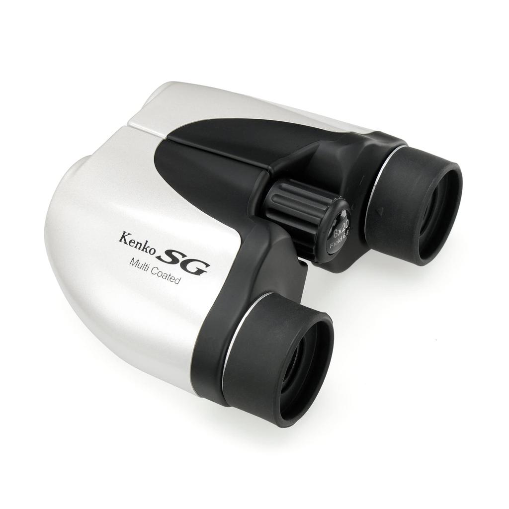 Kenko Compact 8x20 Compact 8x 20mm Porro for Live and Outdoor White SG-M Binoculars, Magnification, Aperture, Prism, Multi-Coated, Ultra-Lightweight