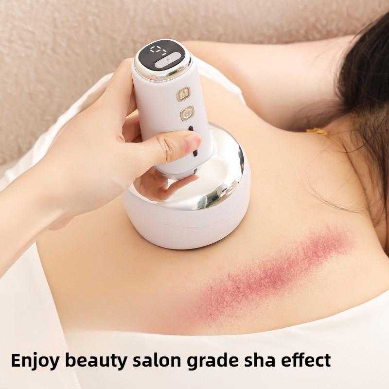 Умный массажный аппарат для вакуумной терапии Ручной вакуумный присоска Гуаша Меридиан Банки Нагревающие банки с красным светом Скребок для тела от целлюлита