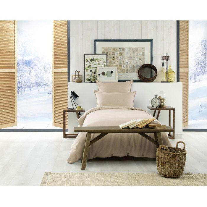 Housse de couette "Candice" toutes dimensions Flanelle de Coton - Candice Sable - Housse de couette 140 x 200 cm