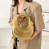 Rope Bag Niche Simple Women's Woven Gold Silver Pull Bread 2025 Spring New Shoulder Messenger Bag