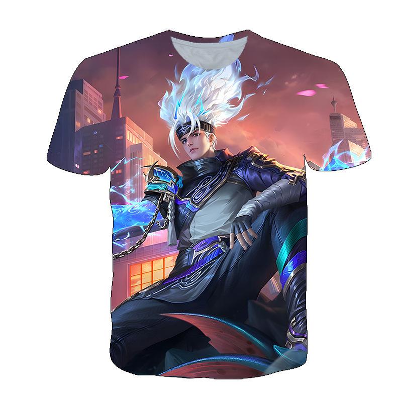 King of Glory T-shirt spring and summer male and female teenagers t-shirt student team clothes campus pain clothes dormitory black