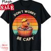 Capybara Relaxing Hot Bath Sunset Don't Worry Be Capy T-shirt