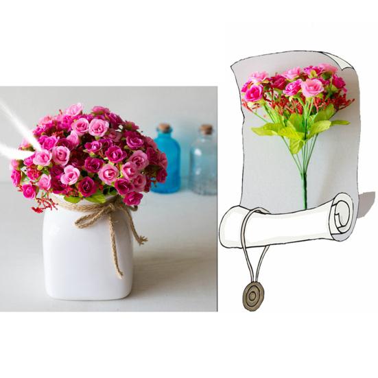 Модная искусственная роза, красивое красочное украшение для дома