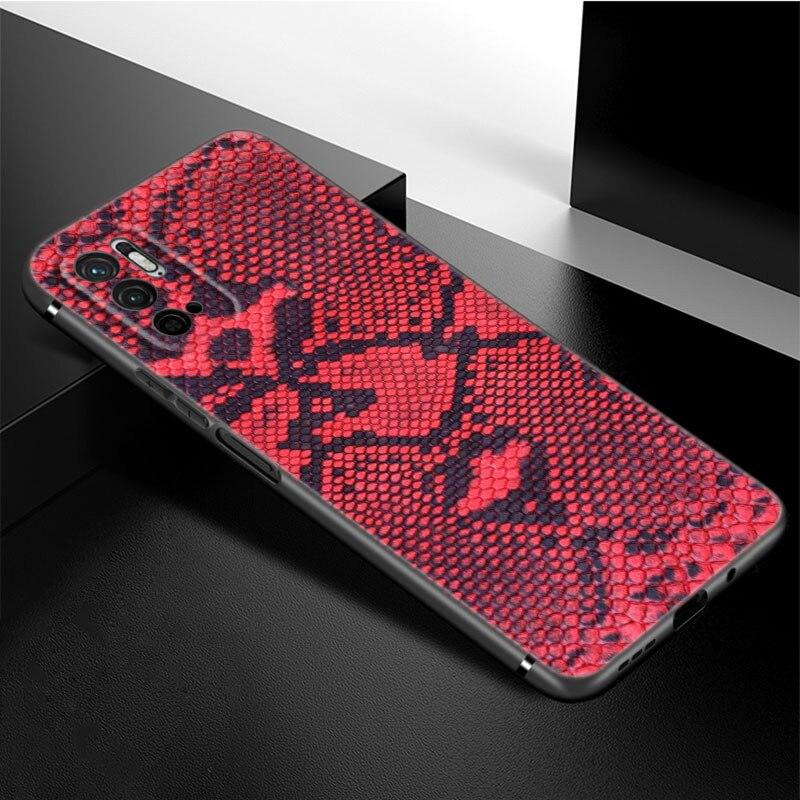Sexy Python Snake Skin Phone Case For Xiaomi Redmi Note 11 10 9 8 Pro 11T 5G 10T 10S 9S 9T 9i 9C 9A 8T Soft TPU Black Cover