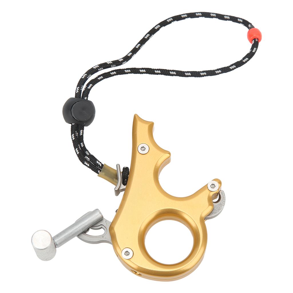 Archery Thumb Trigger Aluminum Alloy Compound Bow Release Aids 3 Finger Grip Caliper for Outdoor Hunting Shooting