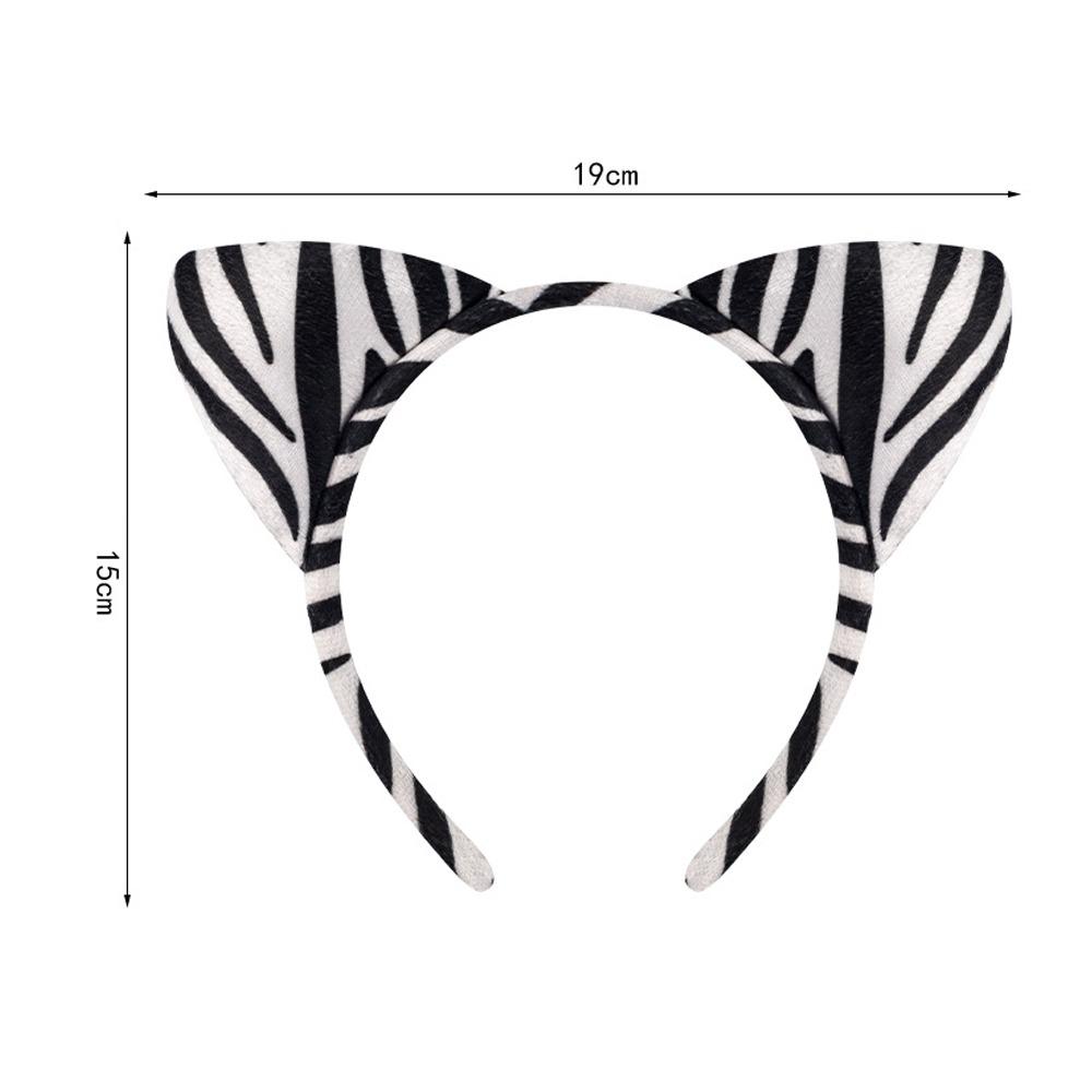Cute Animal Ears Kid Costume Headband Stripes Design Costume Accessories Hairband Cartoon Headpiece Stage Performance