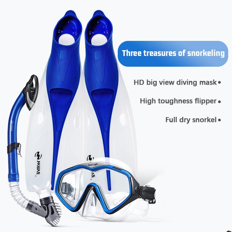 OLIKEI 3 шт./компл., профессиональные ласты для подводного плавания, маска для дайвинга для взрослых, полностью сухая трубка для дайвинга, длинные ласты, оборудование для подводного дайвинга