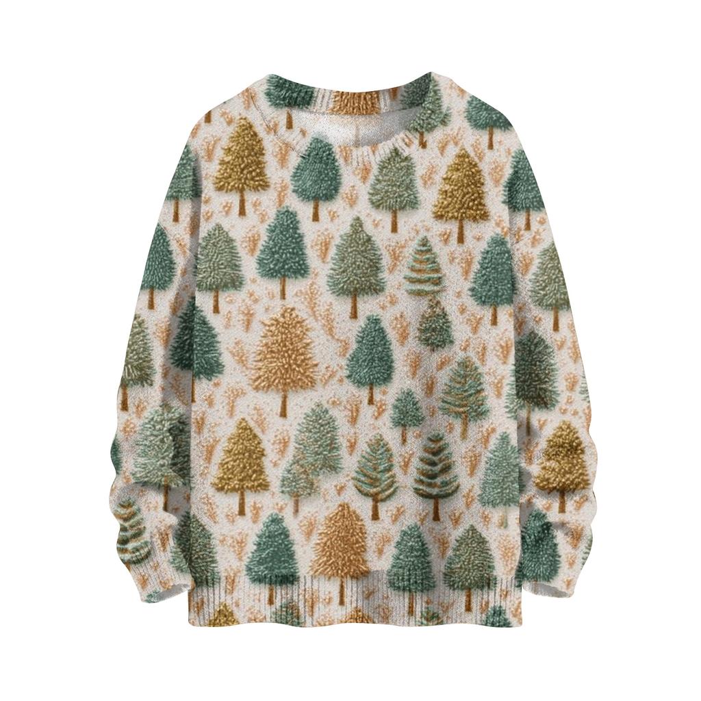 Christmas Sweatshirts For Women Knit Sweater Cute Shirt Fall Crewneck Pullover Tops