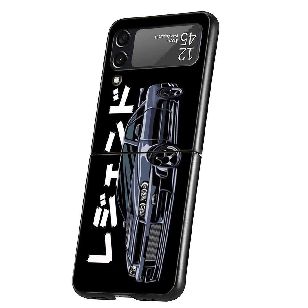 Чехол для телефона Samsung Galaxy Z Flip 3 4 5 складной мобильный чехол жесткий ПК Fundas Capa защитный чехол JDM Tokyo Drift спортивный автомобиль