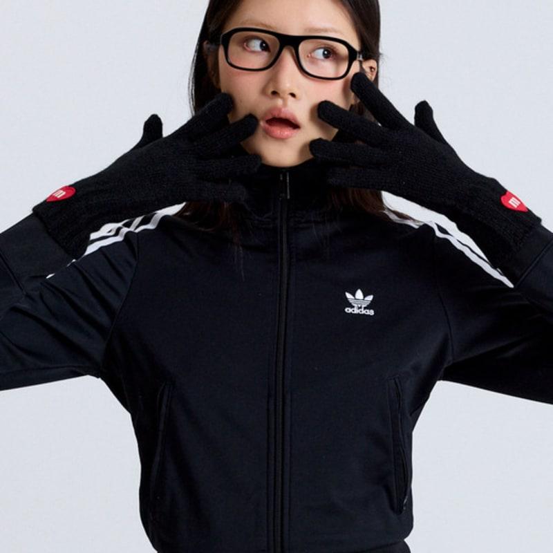 Macni LOVE M ВЯЗАНЫЕ ПЕРЧАТКИ ЧЕРНЫЕ