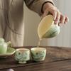 Ручная роспись Кохики Керамическая Чайная Чашка с Орхидеей и Бабочкой